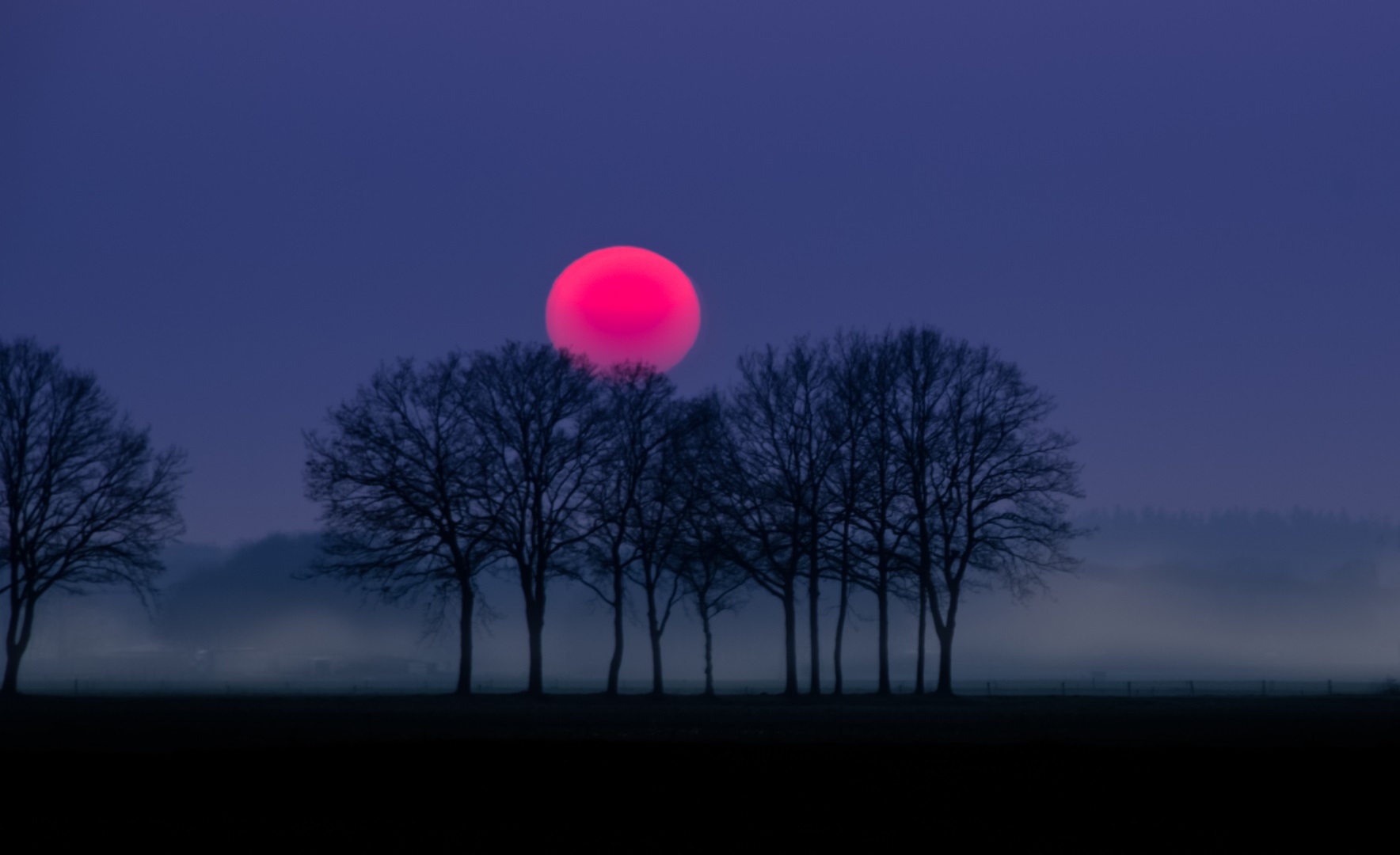sunset, red sun